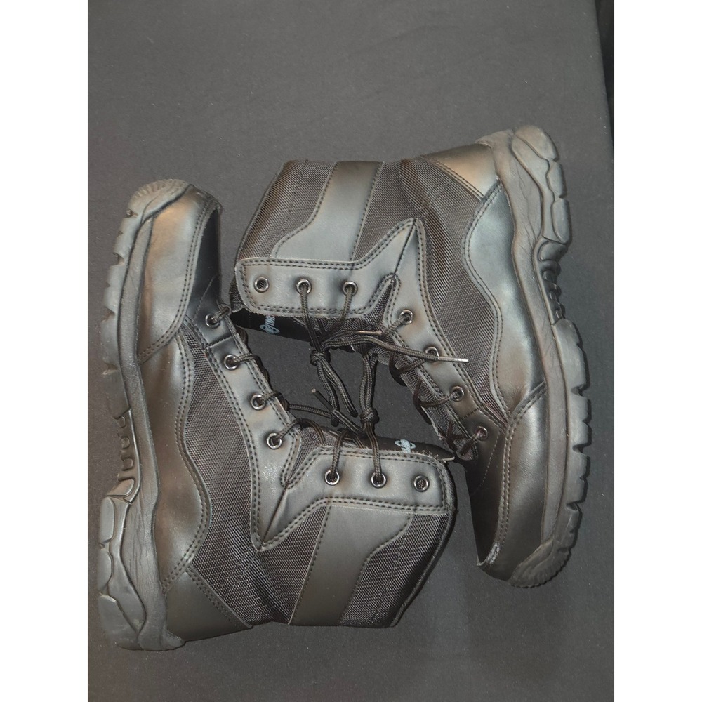 Interceptor Mens Black Leather Military Tactical Work Combat Boots Composite Toe